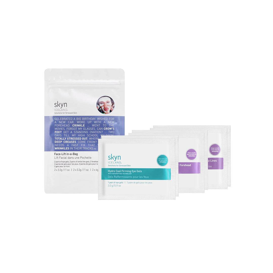 Skincare product packaging on a white background